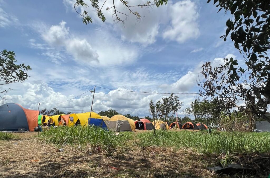 tenda tenda yang di rakit peserta MPDI 2025