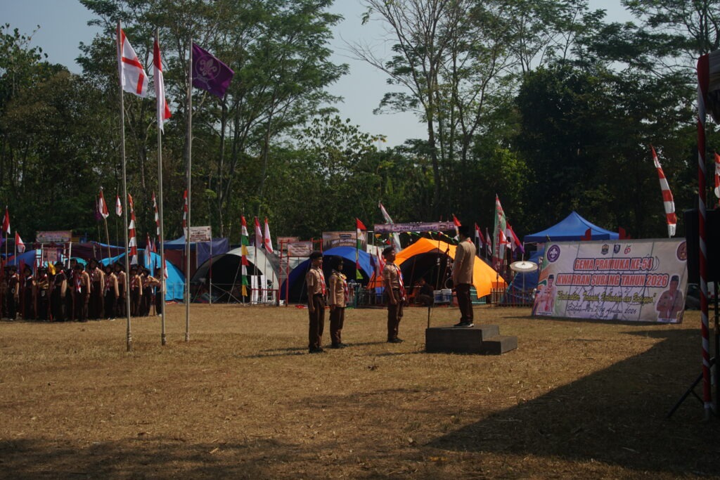 Pelaksanaan Pembukaan Upacara Gema Pramuka Ke-55